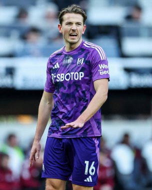 Sander Berge of Fulham gives the team instructions during the Premier League match Newcastle United vs Fulham at St. James's Park, Newcastle, United Kingdom, 1st February 2025 clipart