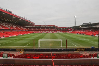 Premier Lig karşılaşması öncesinde Nottingham Forest, Brighton ve Hove Albion 'a karşı City Ground, Nottingham, İngiltere' de oynanan maçın genel görünümü, 1 Şubat 2025