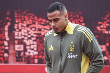 Nottingham Ormanı 'ndan Murillo Premier Lig maçı sırasında Nottingham Ormanı, Brighton ve Hove Albion' a karşı 1 Şubat 2025 'te Nottingham, İngiltere' de geldi.