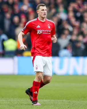 Nottingham Ormanı 'ndan Chris Wood Premier League maçı sırasında Nottingham Forest, Brighton ve Hove Albion' a karşı City Ground, Nottingham, İngiltere 'de 1 Şubat 2025