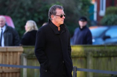 Shane Richie arrives for the The Funeral of Linda Nolan at St. Pauls Church, Blackpool, United Kingdom, 1st February 2025 clipart