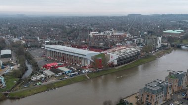 Premier Lig maçında City Ground 'un havadan görünüşü Nottingham Forest, Brighton ve Hove Albion' a karşı 1 Şubat 2025 'te Nottingham, İngiltere' de.