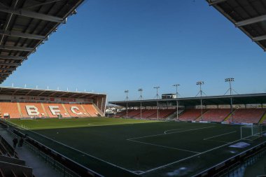 Bloomfield Road 'da, Blackpool' un evi, Blackpool 'un karşısındaki Blackpool - Charlton Athletic maçı, Bloomfield Road, Blackpool, İngiltere, 1 Şubat 2025