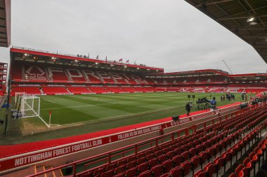 Premier Lig karşılaşması öncesinde Nottingham Forest, Brighton ve Hove Albion 'a karşı City Ground, Nottingham, İngiltere' de oynanan maçın genel görünümü, 1 Şubat 2025