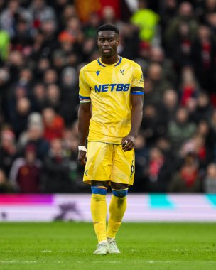 Kristal Saray 'dan Marc Guhi Premier Lig maçı sırasında Manchester United, Manchester United' a karşı Crystal Palace, Old Trafford, Manchester, İngiltere, 2 Şubat 2025