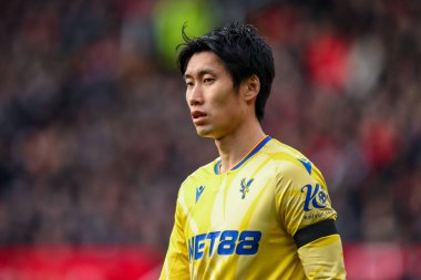 Kristal Saray 'dan Daichi Kamada Premier Lig karşılaşması sırasında Manchester United ile Crystal Palace arasında Old Trafford, Manchester, İngiltere' de 2 Şubat 2025