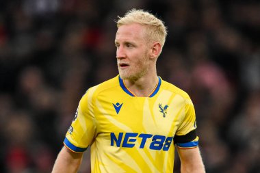 Crystal Palace 'dan Will Hughes Premier League maçı sırasında Manchester United - Old Trafford, Manchester, İngiltere' deki Crystal Palace maçında, 2 Şubat 2025