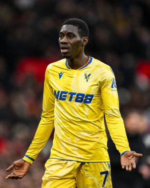 Crystal Palace 'dan Ismala Sarr, Manchester United ile Crystal Palace maçında Old Trafford, Manchester, İngiltere' de 2 Şubat 2025 'te karşı karşıya geldi.