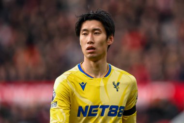 Kristal Saray 'dan Daichi Kamada Premier Lig karşılaşması sırasında Manchester United ile Crystal Palace arasında Old Trafford, Manchester, İngiltere' de 2 Şubat 2025