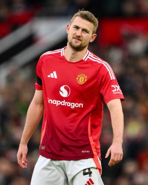 Manchester United ile Manchester United arasında oynanan Premier League maçı sırasında Manchester United 'ın Old Trafford, Manchester, İngiltere' deki Crystal Palace maçında Matthijs de Ligt.