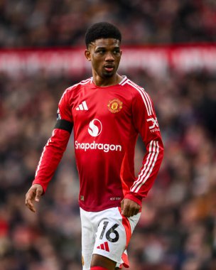 Manchester United 'dan Amad Diallo Premier Lig karşılaşmasında Manchester United ile Crystal Palace arasında 2 Şubat 2025' te Old Trafford, Manchester, İngiltere 'de karşı karşıya geldi.