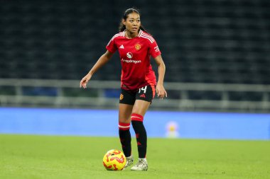 Manchester United Women 'dan Jayde Riviere, 2 Şubat 2025 tarihinde Tottenham Hotspur Stadyumu' nda bayanlar Tottenham Hotspur 'a karşı bayanlar ve Manchester United Women maçında topla koşuyor.