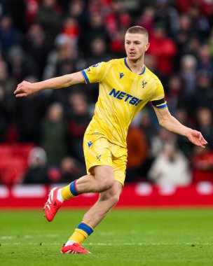 Kristal Saray 'dan Adam Wharton Premier Lig maçı sırasında Manchester United' a karşı Crystal Palace Old Trafford, Manchester, İngiltere 'de 2 Şubat 2025