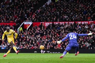 Kristal Saray 'dan Jean-Philippe Mateta Premier Lig maçında Manchester United' ın Old Trafford, Manchester, İngiltere 'deki Crystal Palace maçında 0-2' lik skorla gol attı.