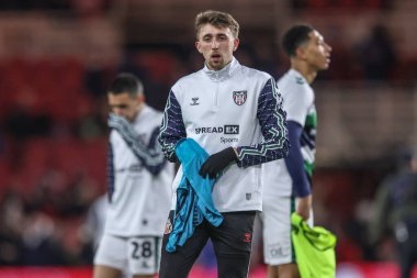 Sunderland 'dan Dan Neil 3 Şubat 2025' te Middlesbrough - Riverside Stadyumu, Middlesbrough, İngiltere 'de oynanan Sky Bet Şampiyonası karşılaşmasında maç öncesi ısınma maçında