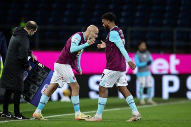 Burnley 'li Lyle Foster, Burnley, Burnley, İngiltere' de 4 Şubat 2025 'te oynanan Sky Bet Şampiyonası maçında Jonjo Shelvey' in yerini aldı.