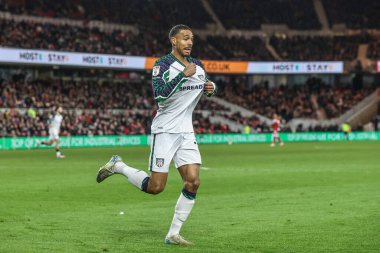 Sunderland 'dan Wilson Isidor, Middlesbrough, Middlesbrough, Birleşik Krallık' taki Riverside Stadyumu 'nda oynanan Sky Bet Şampiyonası maçında 1-2 kazanma golünü kutluyor.