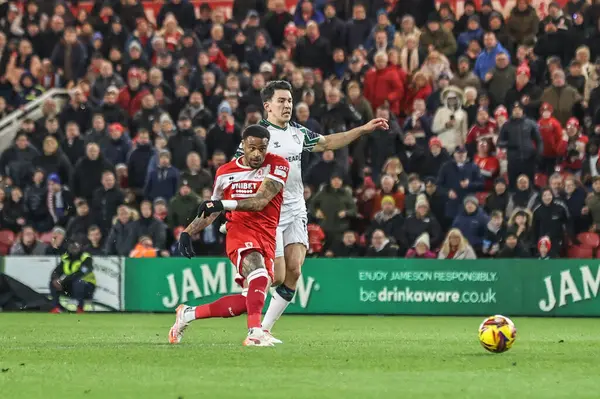 Middlesbrough 'dan Delano Burgzorg, 3 Şubat 2025' te Middlesbrough, İngiltere 'deki Riverside Stadyumu' nda oynanan Sky Bet Şampiyonası maçında 1-0 berabere kaldı.