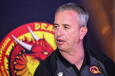 Steve McNamara Katalan Ejderhaları baş antrenörü 2025 Betfred Süper Ligi lansmanında Manchester, Birleşik Krallık 'ta 5 Şubat 2025 tarihinde