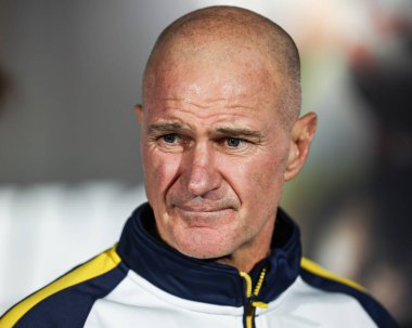 Brad Arthur Leeds Rhinosduring the 2025 Betfred Super Lig lansmanı sırasında Manchester, İngiltere 'de Kooperatif Canlı, 5 Şubat 2025