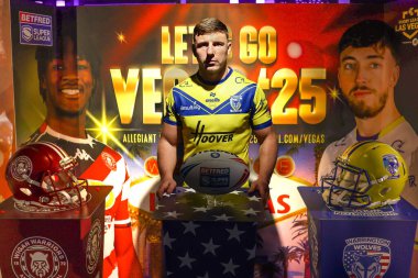 Warrington Wolves takımından George Williams 2025 Betfred Super League sezonunda Manchester, Birleşik Krallık 'ta 5 Şubat 2025' te Kooperatif Canlı yayına girdi.