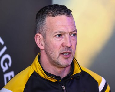 Danny McGuire Castleford Tigers 'ın baş antrenörü 2025 Betfred Super League lansmanı sırasında 5 Şubat 2025' te Birleşik Krallık 'ta Manchester, Kooperatif Live' da