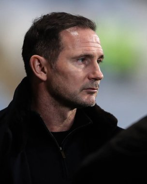 Coventry City 'nin Frank Lampard teknik direktörü Coventry City, Coventry Building Society Arena' da 5 Şubat 2025 'te Coventry City - Leeds United maçından önce bir röportaj veriyor.