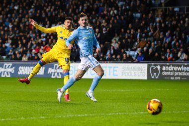 Leeds United takımından Jol Piroe, Coventry Building Society Arena, Coventry, İngiltere 'de oynanan Sky Bet Şampiyonası maçında 1-0 berabere kaldı.