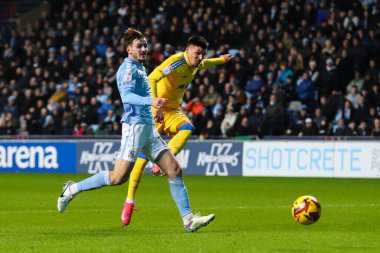 Leeds United takımından Jol Piroe, Coventry Building Society Arena, Coventry, İngiltere 'de oynanan Sky Bet Şampiyonası maçında 1-0 berabere kaldı.