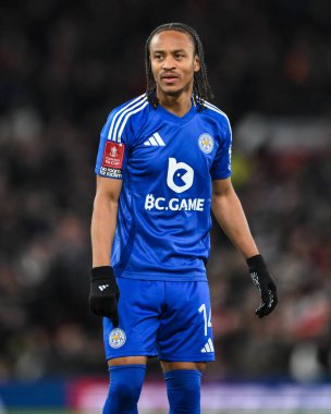 Leicester City 'den Bobby Dekordova-Reid, Birleşik Krallık' ın Old Trafford şehrinde oynanan dördüncü tur Manchester United - Leicester City karşılaşmasında, 7 Şubat 2025