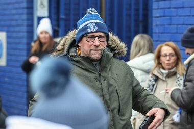 Everton taraftarları, Birleşik Krallık 'ın Liverpool eyaletinin Goodison Park kentinde oynanan dördüncü tur müsabakası sırasında Goodison Park' a geliyor.