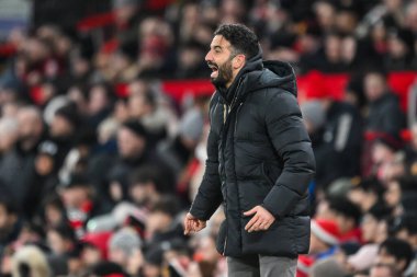 Manchester United takımının Ruben Amorim Menajeri, 7 Şubat 2025 tarihinde Manchester United ile Leicester City arasında oynanan 4.