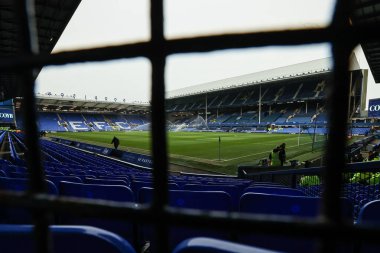 Goodison Park 'ın, Birleşik Krallık' ın Liverpool şehrinde 8 Şubat 2025 tarihinde oynanan dördüncü tur müsabakası öncesinde Everton, Bournemouth 'a karşı oynanan Goodison Park maçının genel görüntüsü.