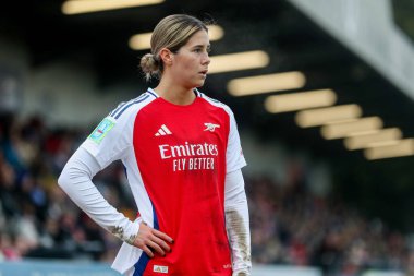 Kyra Cooney-Cross of Arsenal looks on during the Adobe Women's FA Cup 5th Round match Arsenal Women vs London City Lionesses at Managata Pay UK Stadium, Borehamwood, United Kingdom, 9th February 2025 clipart