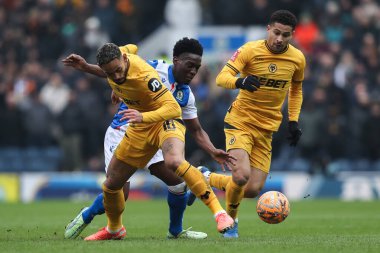 Blackburn Rovers 'dan Amario Cozier-Duberry, 9 Şubat 2025' te Ewood Park, Blackburn, Birleşik Krallık 'ta Wolverhampton Wanderers' a karşı düzenlenen 4.