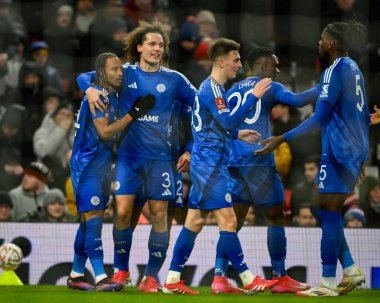 Leicester City 'den Bobby Dekordova-Reid, 7 Şubat 2025 tarihinde Old Trafford, Manchester, Birleşik Krallık' ta oynanan 4.