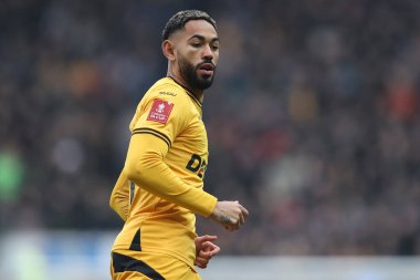 Wolverhampton Wanderers takımından Matheus Cunha, 9 Şubat 2025 'te Ewood Park, Blackburn, Birleşik Krallık' ta düzenlenen dördüncü tur Blackburn Rovers-Wolverhampton Wanderers karşılaşmasında
