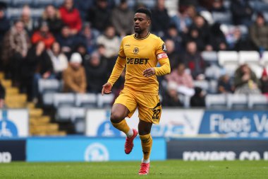 Wolverhampton Wanderers takımından Nlson Semedo, 9 Şubat 2025 'te Ewood Park, Blackburn, Birleşik Krallık' ta düzenlenen dördüncü tur Blackburn Rovers-Wolverhampton Wanderers karşılaşmasında
