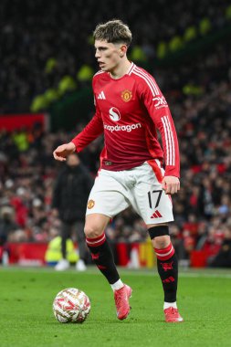 Manchester United takımından Alejandro Garnacho, 7 Şubat 2025 'te Old Trafford, Manchester, İngiltere' de oynanan 4.