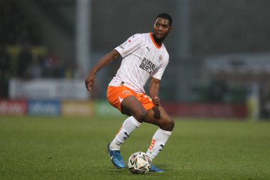 Blackpool 'dan Odel Offiah, 8 Şubat 2025 tarihinde İngiltere' nin Trent kentindeki Pirelli Stadyumu 'nda oynanan 1.