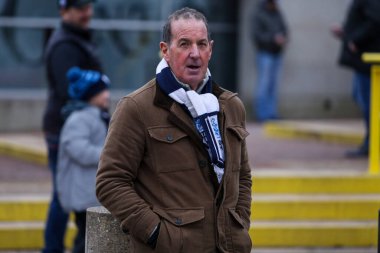 Preston North End taraftarı, 8 Şubat 2025 tarihinde İngiltere 'nin Deepdale kentinde Preston North End ile Wycombe Wanderers arasında oynanan FA Cup karşılaşması öncesinde geldi.