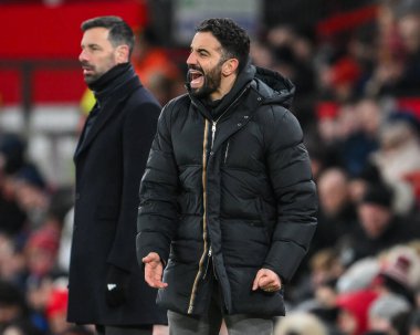 Manchester United takımının Ruben Amorim Menajeri, 7 Şubat 2025 tarihinde Manchester United ile Leicester City arasında oynanan 4.