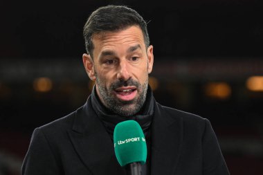 Leicester City 'nin Ruud van Nistelrooy Müdürü, 7 Şubat 2025 tarihinde Old Trafford, Manchester, İngiltere' de oynanan 4.