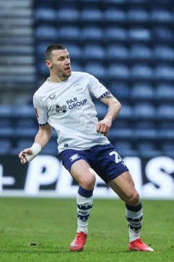 Preston North End 'den Milutin Osmaji, 8 Şubat 2025 tarihinde İngiltere' nin Deepdale kentinde oynanan Preston North End-Wycombe Wanderers maçında