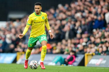 Norwich City 'den Lewis Dobbin, 8 Şubat 2025' te Norwich City, Norwich County - Derby County maçında topla koşuyor.