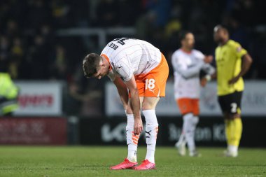 Blackpool 'dan Jake Beesley, 8 Şubat 2025 tarihinde İngiltere' nin Trent kentindeki Pirelli Stadyumu 'nda oynanan 1.