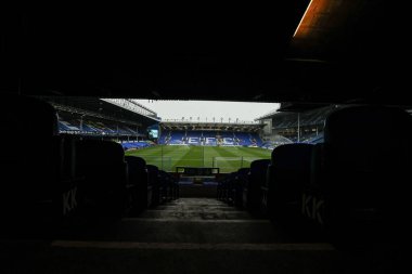 Goodison Park 'ın, Birleşik Krallık' ın Liverpool şehrinde 8 Şubat 2025 tarihinde oynanan dördüncü tur müsabakası öncesinde Everton, Bournemouth 'a karşı oynanan Goodison Park maçının genel görüntüsü.