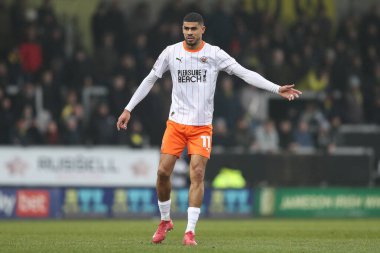 Blackpool takımından Ashley Fletcher 8 Şubat 2025 tarihinde İngiltere 'deki Pirelli Stadyumu' nda oynanan 1.