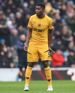 Wolverhampton Wanderers 'dan Marshall Munetsi 9 Şubat 2025' te Ewood Park, Blackburn, İngiltere 'de düzenlenen dördüncü tur Blackburn Rovers - Wolverhampton Wanderers maçında