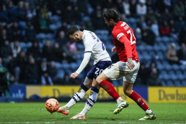 Preston North End 'den Sam Greenwood' un 8 Şubat 2025 'te İngiltere' nin Deepdale kentinde oynanan Preston North End-Wycombe Wanderers maçında bir şansı var.